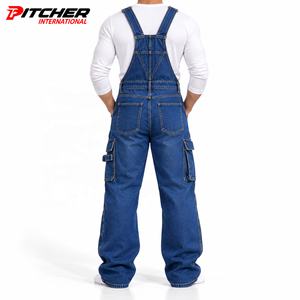 Wholesale <b>Mens</b> Denim Bib Overalls Cotton Denim Adjustable Straps <b>for</b> Retailers Private Label Bulk Supply - Product Image 3