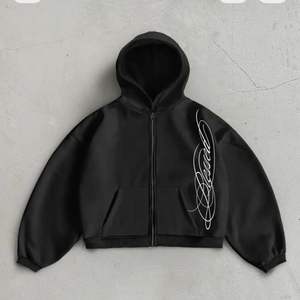 Sudadera con Capucha Extra Grande de Forro Polar para Hombre, con Estampado Puff, Bordado, Bolsillo y Logotipo Personalizado en la Manga Izquierda - Product Image 3