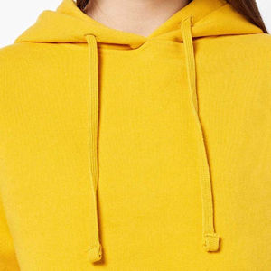 Ventes en gros de sweats à capuche courts pour femmes, personnalisés, lourds, à manches longues, avec cordon de serrage, pour l'hiver, sweats à capuche courts en polaire pour femmes - Product Image 6