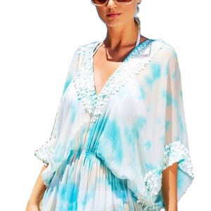 ชุดเดรสสำหรับผู้หญิงชุดเดรสลำลองแขนยาวเต็มคอวีพิมพ์ลายชุดเดรสแม็กซี่ผ้าฝ้ายแท้สำหรับงานแต่งงานงานเลี้ยงตอนเย็น - Product Image 1