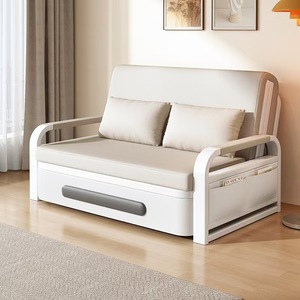 Canapé-lit double moderne <span class=keywords><strong>convertible</strong></span> et extensible en tissu de technologie nordique pour les siestes de salon canapé-lit pliant - Product Image 4