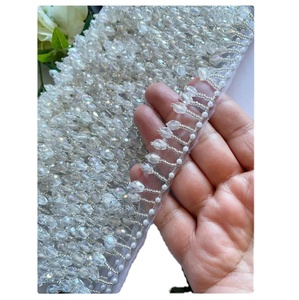 Frange dentelle garniture Costume rideau d'ameublement couture 2 cm en gros 5yards/lot perle gland glands garniture dentelle frange - Product Image 1