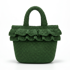 Bolso Tote Casual de Rafia con Volantes para Mujer - Uso en Verano, Playa, Bodas, Viajes, Cierre Magnético, Duradero, Capacidad de 3L+ - Product Image 6