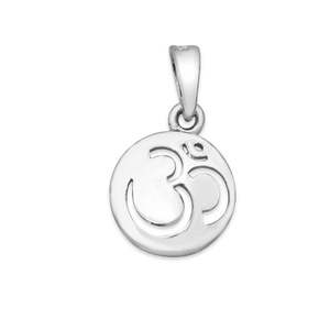 Colgante Circular Plateado de Moda Hallmark con Cadena de Serpiente, Bañado en Rodio y con Circonita, Ideal para Regalo de Compromiso - Product Image 3