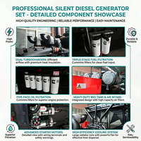 Groupe électrogène CumminsPerkin triphasé 2 MW 1000/1500 kW/kVA 50/60 Hz, groupe électrogène diesel en conteneur avec ATS pour solution d'alimentation de secours des données