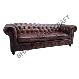 Canapé Chesterfield à trois places spacieux, design traditionnel, coussin moelleux, élégant mobilier de maison, idéal pour le salon, le bureau - Product Image 6