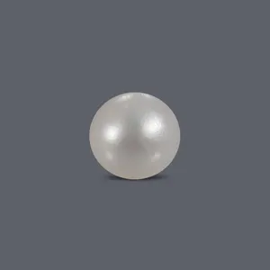 Perle de Basra 1,58 carat, perle d'eau douce naturelle blanche, trou personnalisable pour bijoux et fabrication de bijoux - Product Image 1