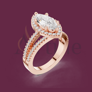 แหวนไพลิน14K ดีไซน์รัศมีที่เป็นเอกลักษณ์ - Product Image 1