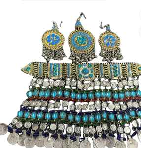 Conjunto de Joyería Afgana KUCHI de Tamaño Personalizado, Joyería de Boda Multicolor de Alta Calidad con Baño de Oro para Fiestas - Product Image 1