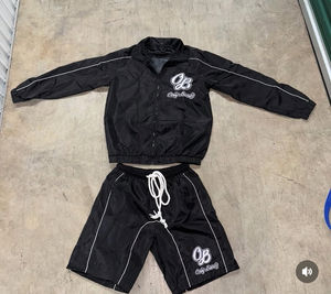 Jogging Suit Two Piece Windnreaker Short Set Hombres Ropa Hombres Sweat Suit Sets Sweat Gym Track Suit Shorts Set Impermeable - Product Image 2