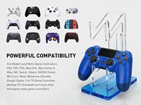 Soporte de controlador doble de cristal acrílico transparente Organización de pantalla perfecta universal para PS4 Xbox One para joyería de sala de estar