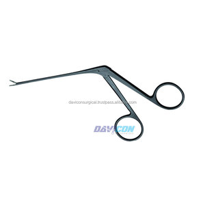 Micro pinces auriculaires droites en acier inoxydable de haute qualité, Instruments chirurgicaux orl dentelés à revêtement noir - Product Image 5