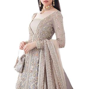 Robe de mariée élégante pour femmes, de haute qualité, traditionnelle indienne, longue, été, hiver, pour les fêtes de mariage, séchage rapide - Product Image 3