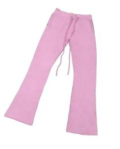 Vente en gros de pantalons évasés en mohair pour hommes pantalons de survêtement à jambe droite pantalons longs unisexes en mohair OEM de haute qualité - Product Image 3