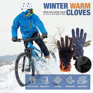 Guantes personalizables de Invierno para mujer de alta calidad OEM piel de oveja PU forrado al aire libre a prueba de viento guantes de moda subidos por Dress Sports - Product Image 6