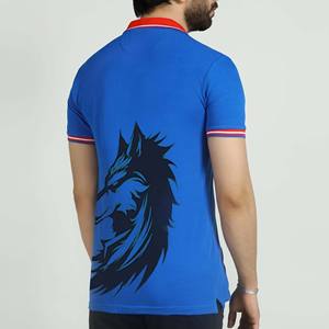 Camiseta Polo de Alta Calidad para Hombre, Tejida, Estampada, Manga Corta, Talla Grande, Cuello Alto Informal, Transpirable, de Algodón Ecológico - Product Image 4