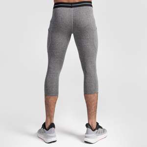 GA <b>Compression</b> <b>Men's</b> 3/4 Pants Grey Leggings - Product Image 2