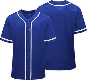 Camisetas de Béisbol con Botones Completos al por Mayor OEM - Uniformes de Equipo Sublimados Personalizados - Product Image 5
