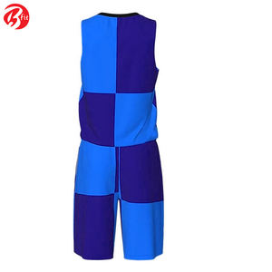 Tissu en polyester de qualité supérieure Les hommes portent des ensembles d'uniformes de basket-ball Ensembles de vêtements de basket-ball respirants pour adultes - Product Image 3