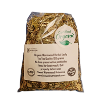 Thé aux herbes d'armoise biologique - Anti-inflammatoire - Feuilles entières - 100g (50 tasses)
