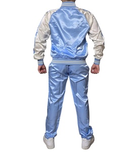 Men's High Quality Hooded Nylon <b>Tracksuit</b> Sets Solid Pattern Breathable Winter Use Drawstring Closure Custom Logo - Product Image 4