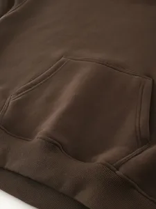Sweats à capuche personnalisés et surdimensionnés en coton mélangé de base pour hommes Pull Streetwear de qualité supérieure avec impression de qualité supérieure - Product Image 2
