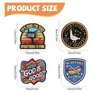 Estilo parches tácticos tela de sarga gancho bucle bordado parches uniformes mochilas tácticas chalecos gorras equipo al aire libre - Product Image 2