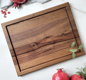 Tabla de cortar de cocina ecológica, tabla de cortar de madera, bloque de carnicero de madera de nogal negro Reversible para carne y verduras - Product Image 5