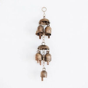 Attrayant tenture murale cloches plus haute qualité mixte métal en forme de coeur cuivre vent carillon cloches pour accessoire de décoration de la maison - Product Image 5