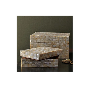 Boîtes à bijoux en nacre à la mode, logo personnalisé fait à la main sous vos budgets - Product Image 6