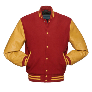 Veste universitaire en cuir véritable personnalisée pour hommes au meilleur prix avec lettres brodées vertes Logo avant CollegeBaseballjacket pour hommes - Product Image 5