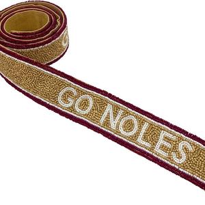 Go noles Florida state beaded purse <b>strap</b> handmade purse <b>strap</b> ideal <b>for</b> clear <b>bags</b> and replacement - Product Image 1