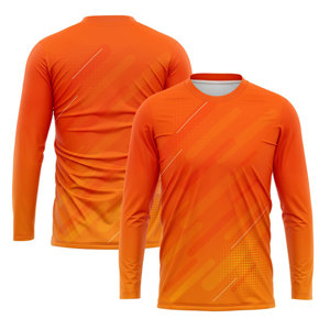 Maillots de football respirants à manches longues et col en V, extensibles dans quatre directions, coupe-vent, 100 % polyester, personnalisables avec logo d'équipe, pour adultes, vente en gros - Product Image 5