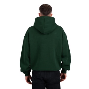 Gris oscuro Boxy Fit Luxury Custom Blank Zip Up Hoodie Drop Shoulder Oversize Hoodies - Product Image 4