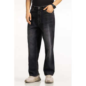 กางเกงยีนส์ทรงหลวม Relax Fit ผ้าฝ้าย 100% เอวสูง สไตล์วินเทจ ฮิปฮอป สีเดนิมเข้มฟอกแบบ Stonewashed พร้อมเทคนิคการฟอกแบบ Washed เหมาะสำหรับฤดูหนาว - Product Image 4