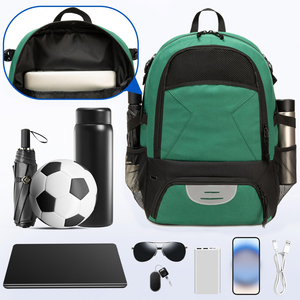 Wholesale <b>Basketball</b> Backpack with <b>Shoe</b> Compartment | Durable Sport Gear Travel Bag for Gym and Outdoors Sports - Product Image 4