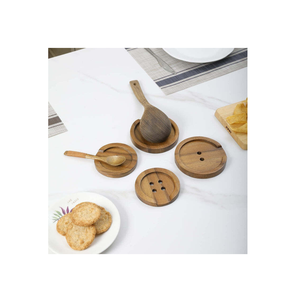 ช้อนไม้ 4 ชิ้นพักการออกแบบรูสําหรับทําอาหารเครื่องครัวสําหรับทําอาหารด้วยการออกแบบภาชนะ - Product Image 1