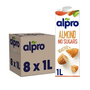 Alpro Almond Baunilha bebida 1L, 100% vegetal baseado e glúten & Leiteria livre