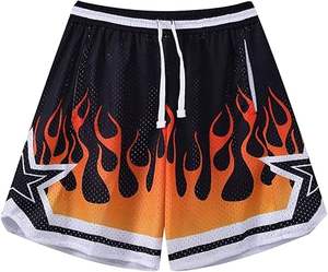 Pantalones Cortos Deportivos de Baloncesto para Hombre, Pantalones Cortos Deportivos Casuales con Estampado Gráfico de Malla, Pantalones Cortos para Correr - Product Image 5