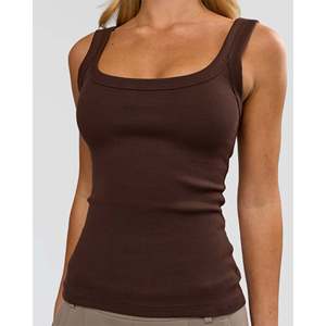 Go-To FLXCotton Rib Crop Tank-Breathable Knit Casual Sport Top.เสื้อกีฬาแบบสวมใส่สบาย ระบายอากาศได้ดี - Product Image 2