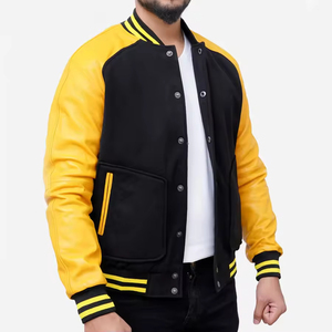 Premium Quality Winter <b>Jacket</b> Custom Pattern <b>Men</b> Embroidery Varsity <b>Jackets</b> Custom Pockets <b>Men</b> Varsity <b>Jackets</b> - Product Image 6