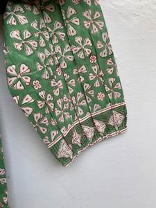 Dernières tendances jaune safran coton Paisley imprimé a-ligne Maxi robe pour femmes à manches longues Style Boho bouton lavable naturel - Product Image 4