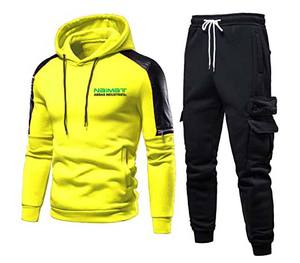Survêtement en molleton pour homme de haute qualité, taille plus, écologique, hiver, 2 pièces, sweat à capuche, jogging, manches longues, pull décontracté - Product Image 4