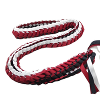 Collier de graduation en satin double tressé avec fleur |   Cadeau personnalisé recyclé de style hawaïen pour la remise des diplômes de la promotion 2024