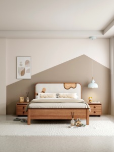 High Quality Modern Solid Heartwood <b>Bed</b> <b>Frame</b>, Bedroom Furniture - Product Image 2