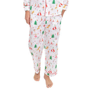 Wholesale Superior Quality Men Sleepware 2-Piece Polyester Cotton Satin Casual <b>Pajama</b> Set Lightweight Breathable Summer - Product Image 3