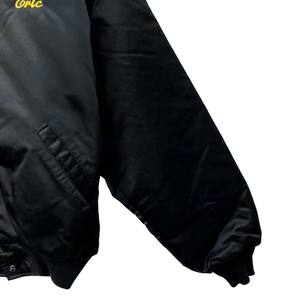 Blouson bombardier en satin de style vintage pour hommes OEM avec fermeture à double boutonnage de haute qualité en peau de vache grande taille hiver caractéristiques toile - Product Image 3