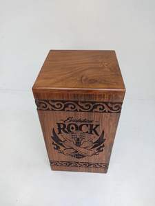 Cremación de madera para cenizas grandes urnas decorativas para cenizas caja de almacenamiento Rock Black diseño antiguo urna para cenizas funerarias para recuerdo - Product Image 4