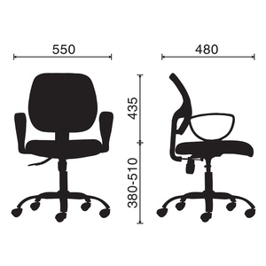 HOM1017-02 Chaise de bureau pivotante de style minimaliste avec dossier en maille réglable en hauteur et appui-tête en PU, chaise élévatrice pour atelier - Product Image 2