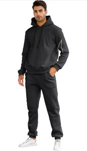 Chándal de nailon XXL de talla grande de alta calidad para hombre, logotipo personalizable, ropa deportiva de lana de invierno, transpirable, respetuoso con el medio ambiente, para correr - Product Image 3